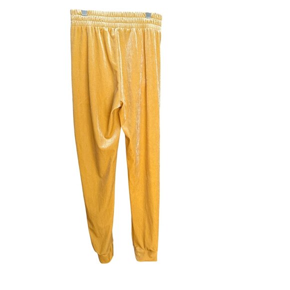 Rockstar Original Yellow Velour Jogger Pants S - Picture 2 of 5